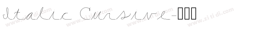 Italic Cursive字体转换